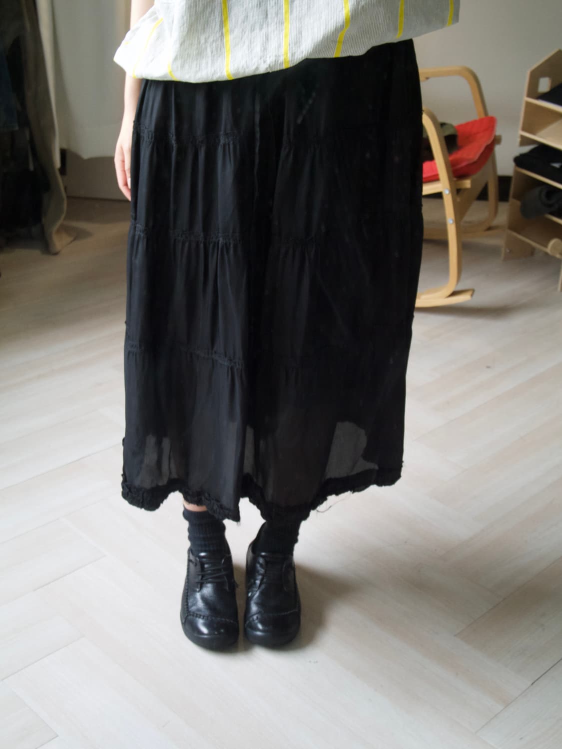ruffle black tiered skirt 상품이미지6