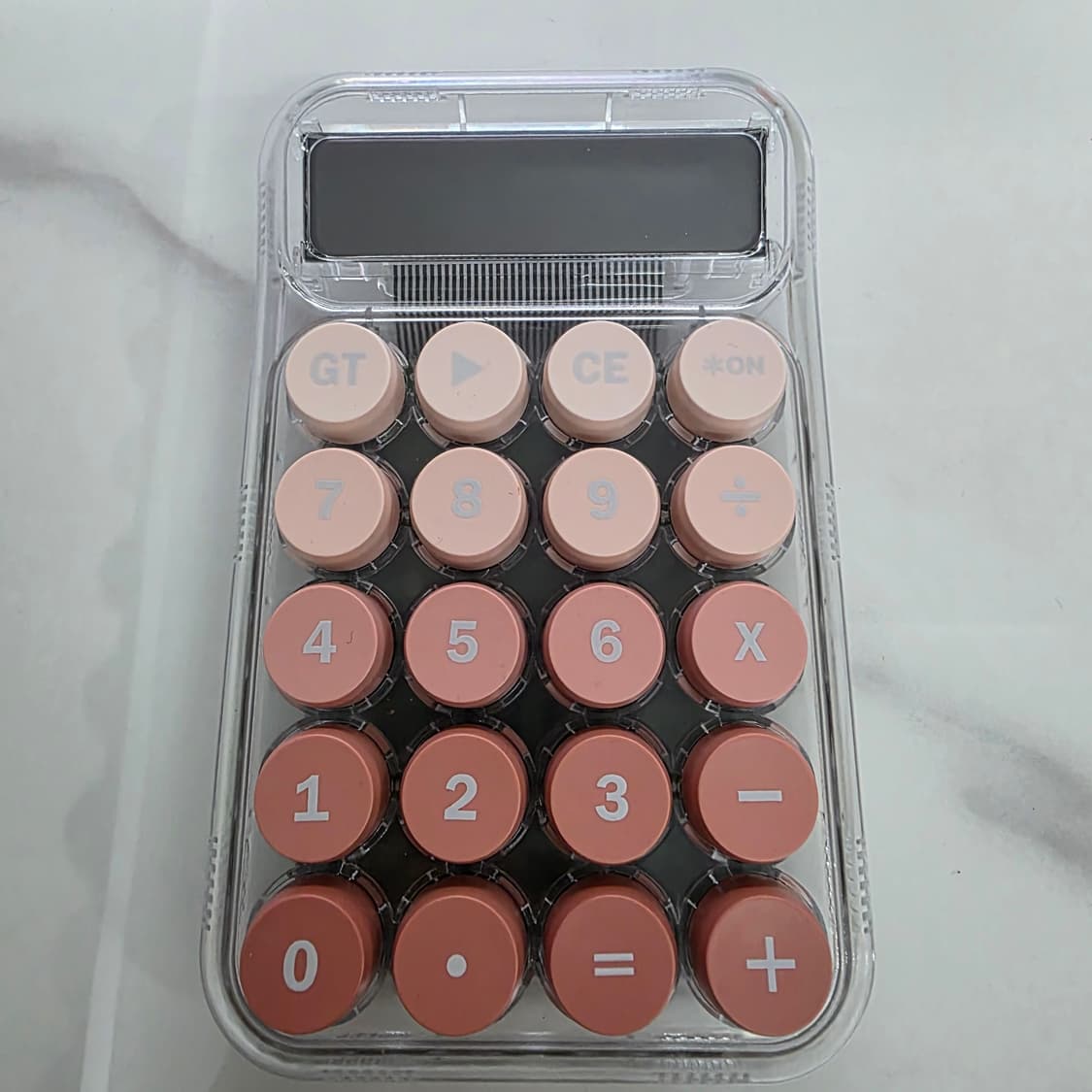 스노우피크 투명 핑크 계산기 상품이미지1
