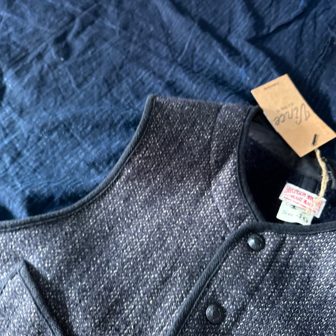 브론슨 1930s 솔트앤페퍼 비치클로스 울 베스트 40 상품이미지2