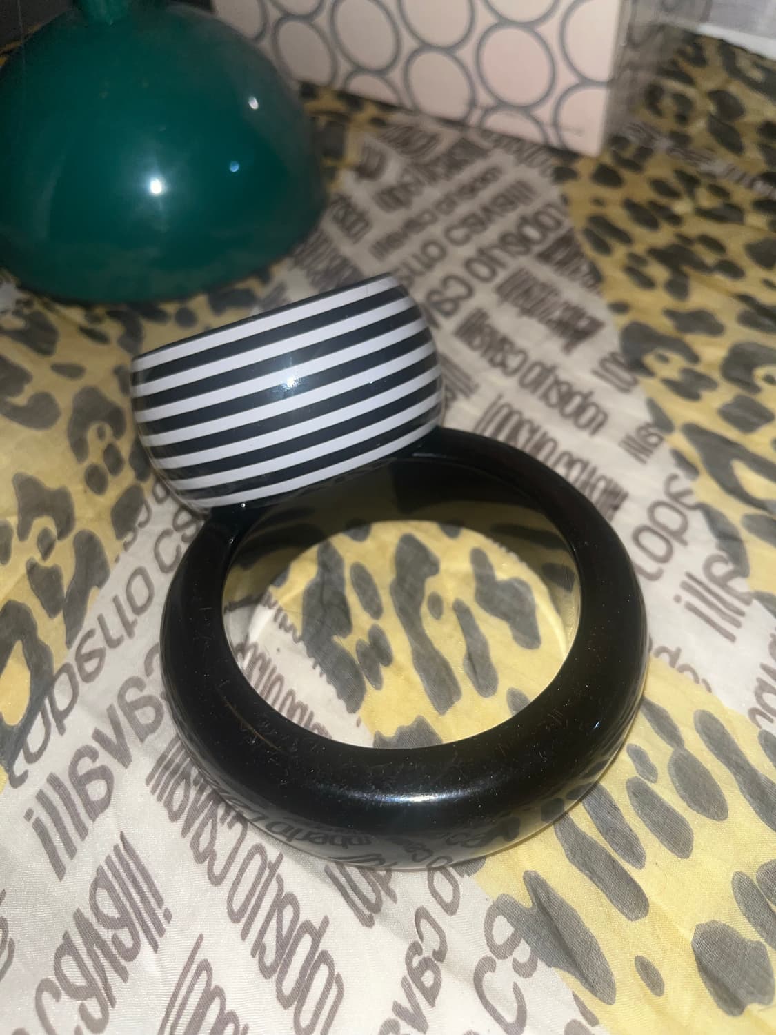 스트라이프 블랙 y2k 갸루 뱅글 팔찌 상품이미지2