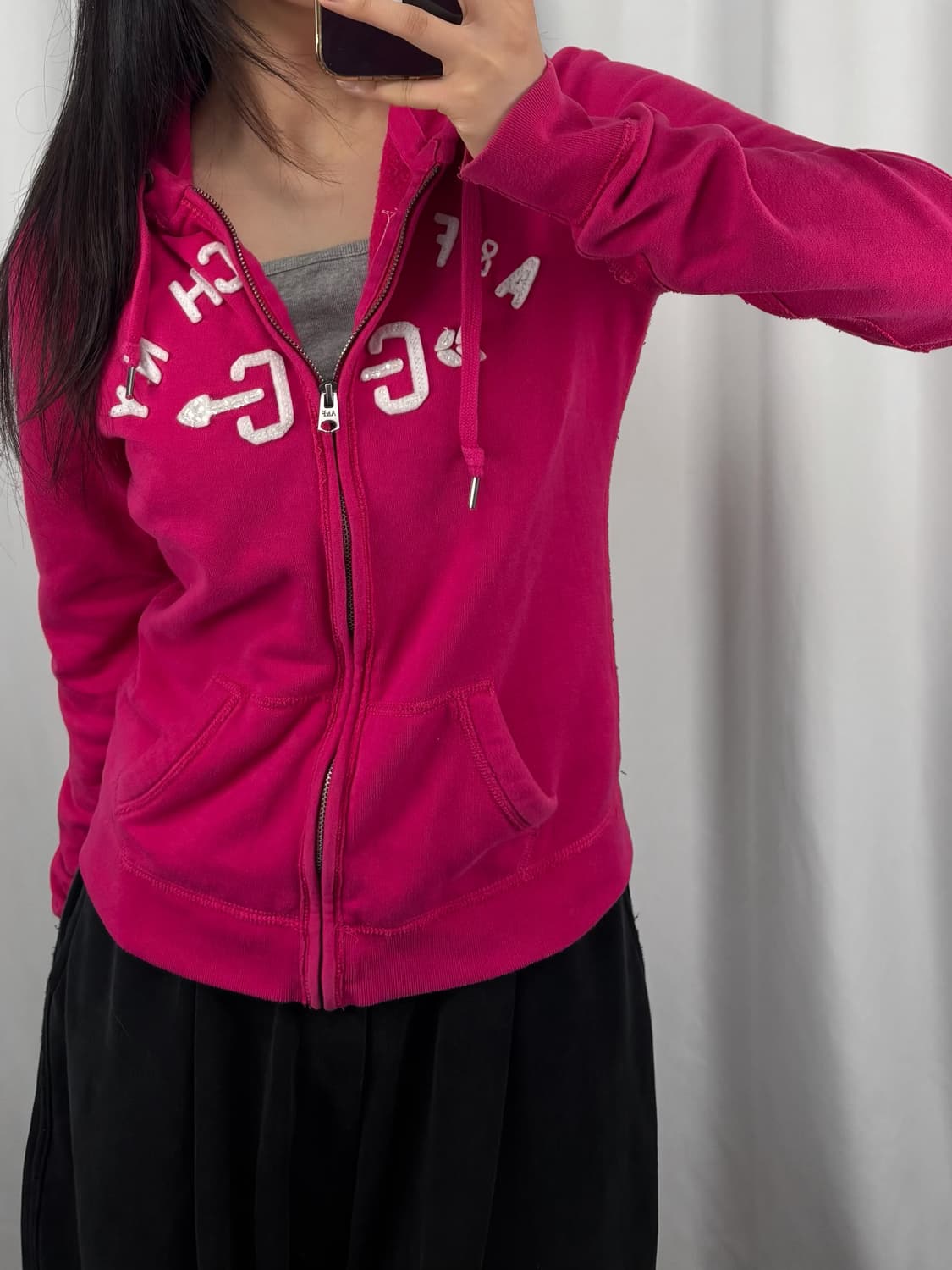 아베크롬비 핑크 후드집업 상품이미지2