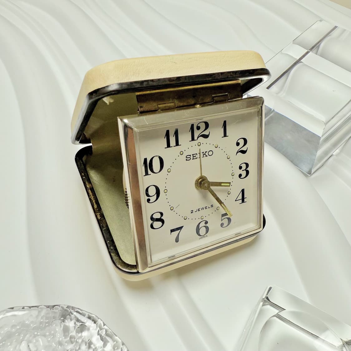 80's90's 세이코 빈티지 트래블 클락 접이식 휴대용 탁상시계 상품이미지3