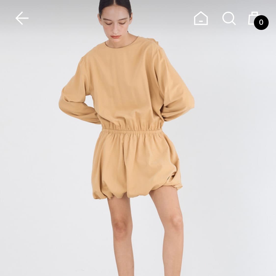 분더캄머 Back Cross Mini Dress_Yellow 상품이미지1