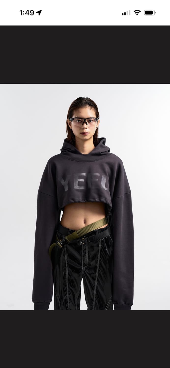 leey 크롭 후드 상품이미지1