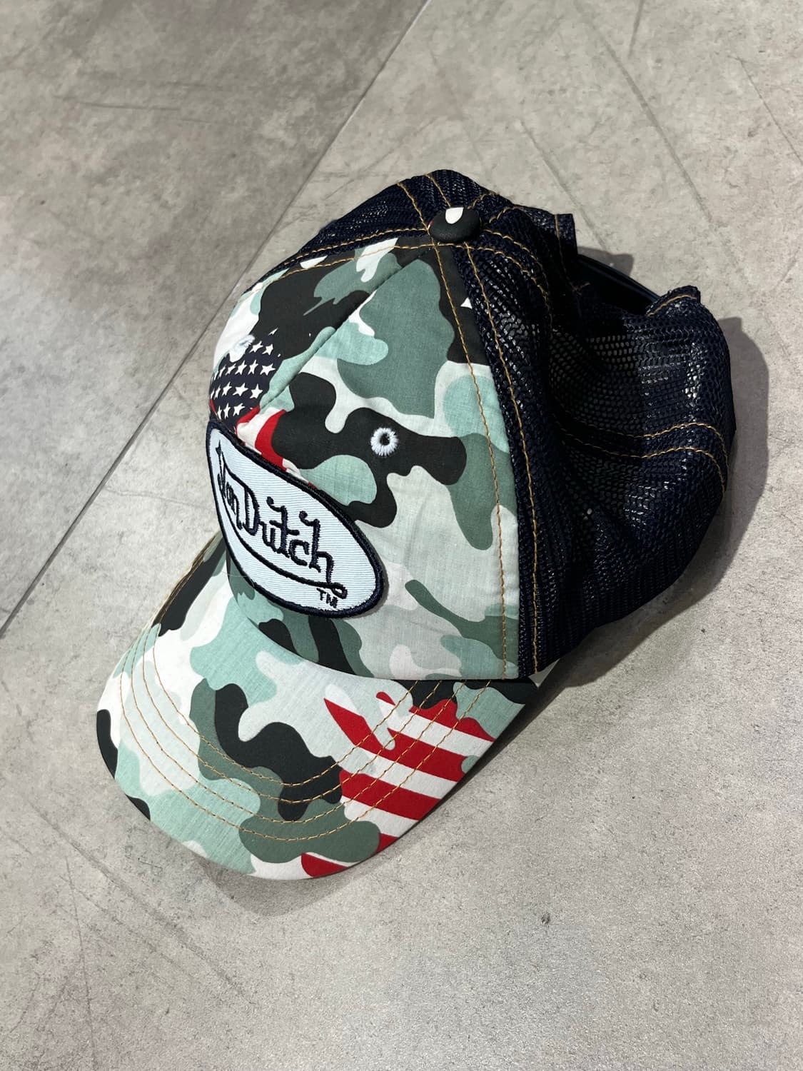 Von Dutch 카모 미국 국기 메쉬 볼캡 상품이미지4