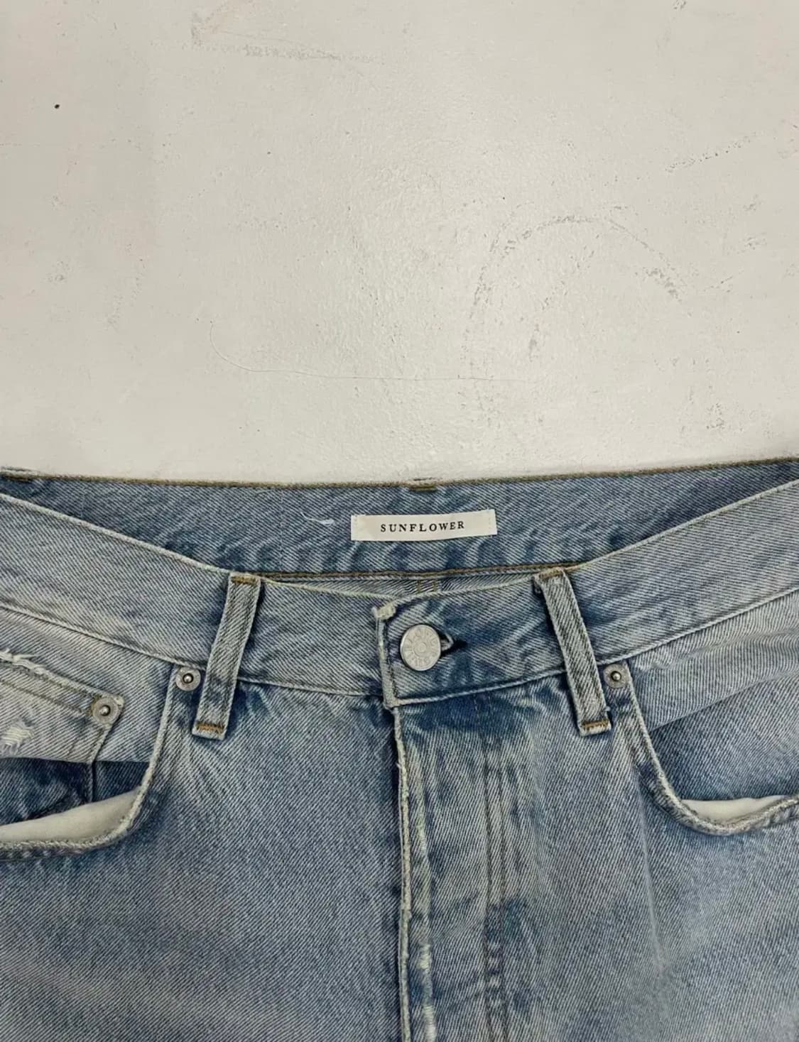 선플라워 와이드 트위스트 데님 light blue 31/32 상품이미지4