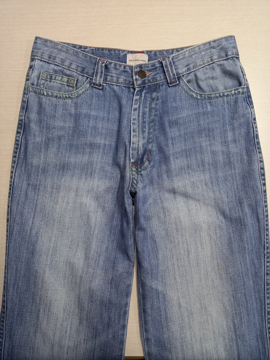 30 캘빈클라인 HongKong 워싱 와이드진 연청 30-205 상품이미지3