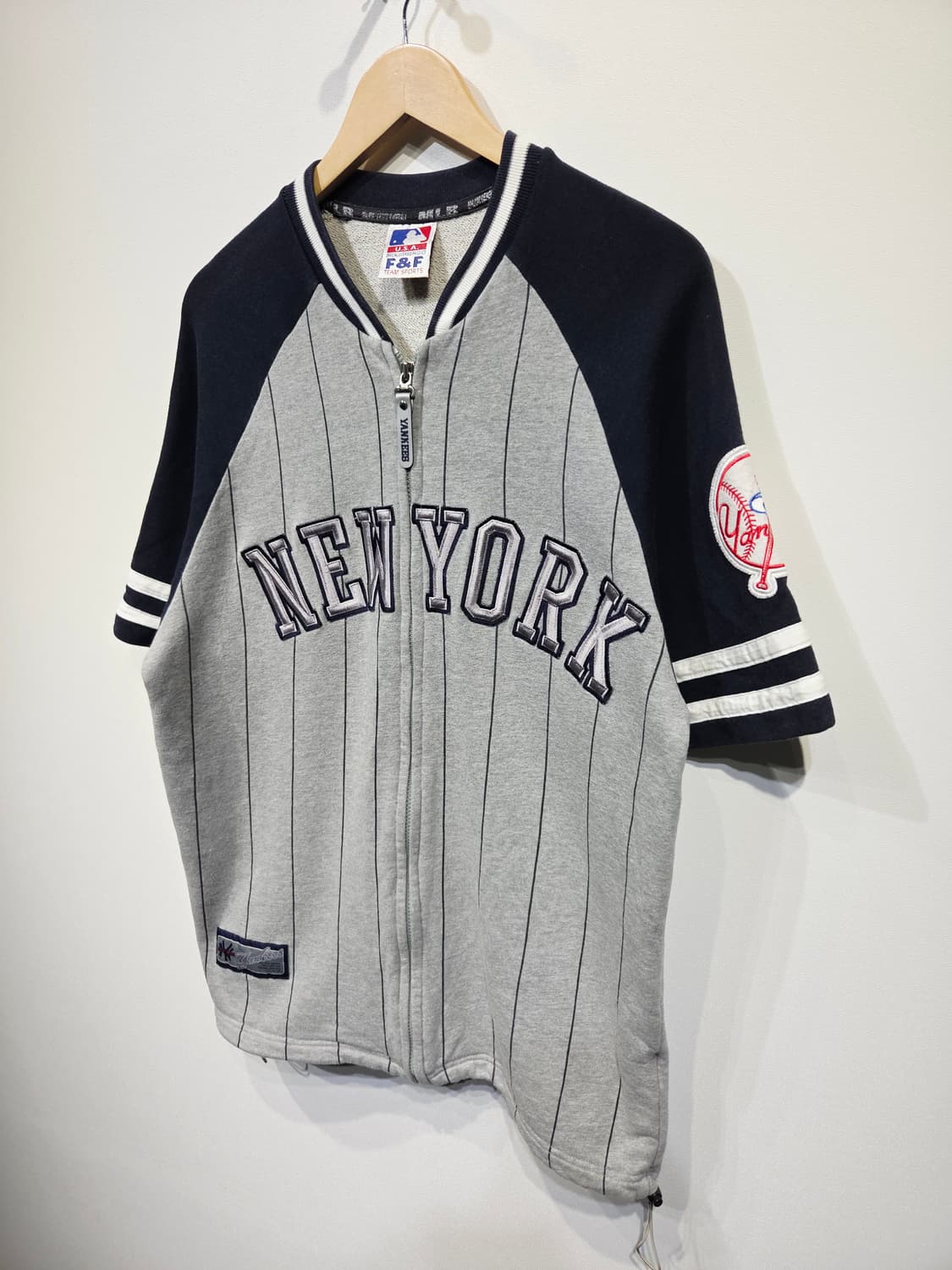 MLB 뉴욕 양키스 코튼 집업 베이스볼 져지_95 상품이미지3