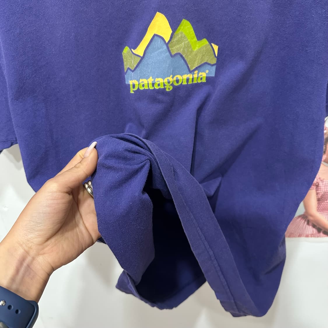 빈티지 파타고니아 퍼플 반팔티M 상품이미지5