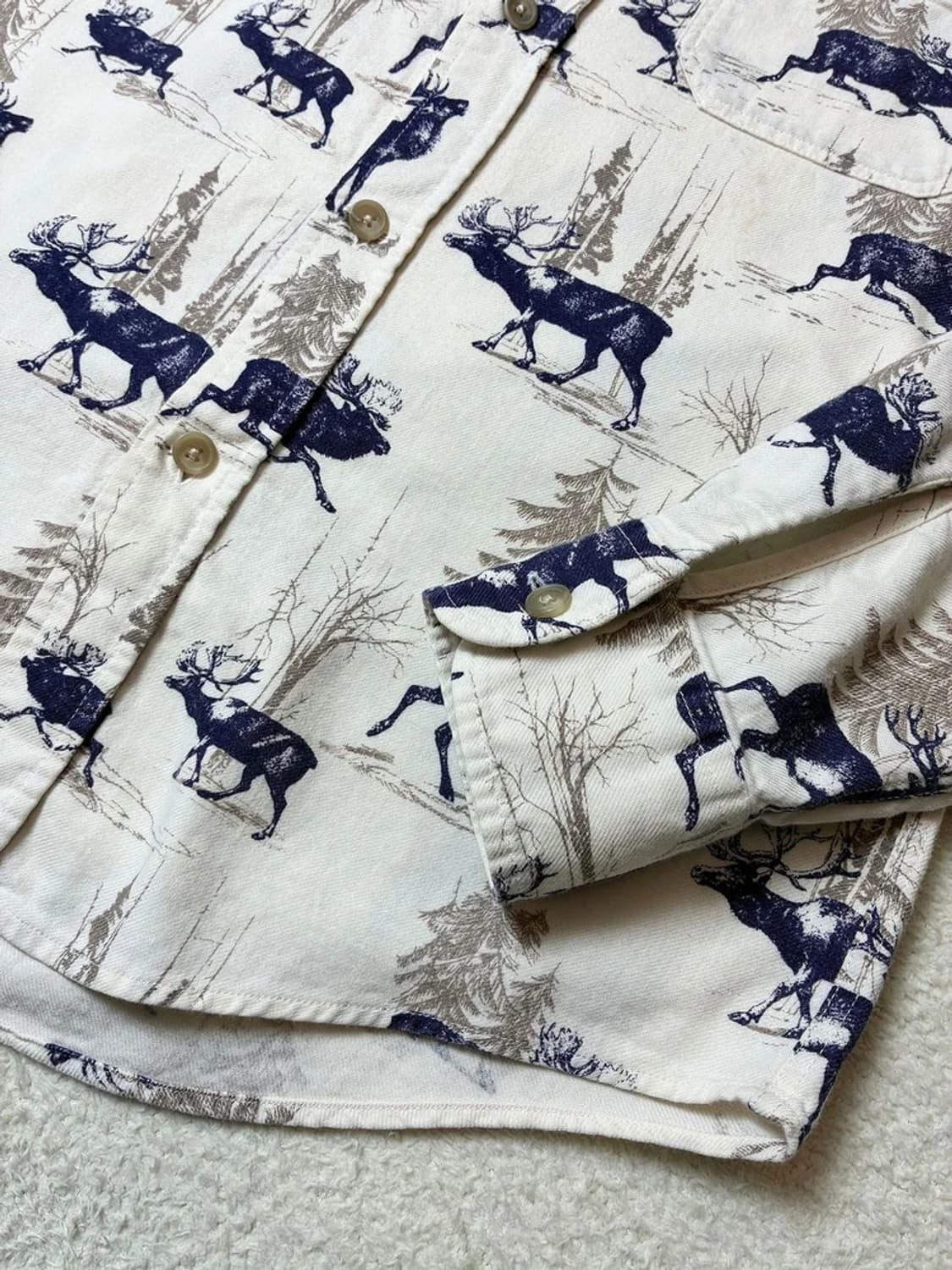 GREEN LABEL RELAXING 00's 순록 패턴셔츠 PN6309 상품이미지4