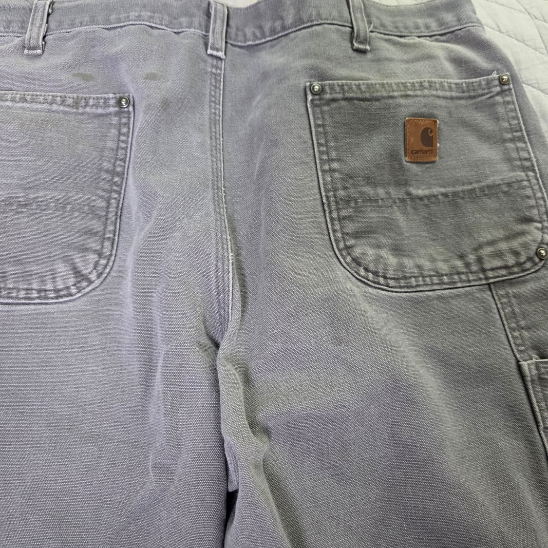 [38X30] 빈티지 칼하트 더블니 B136 GVL 트래쉬드 팬츠 G-3 상품이미지7