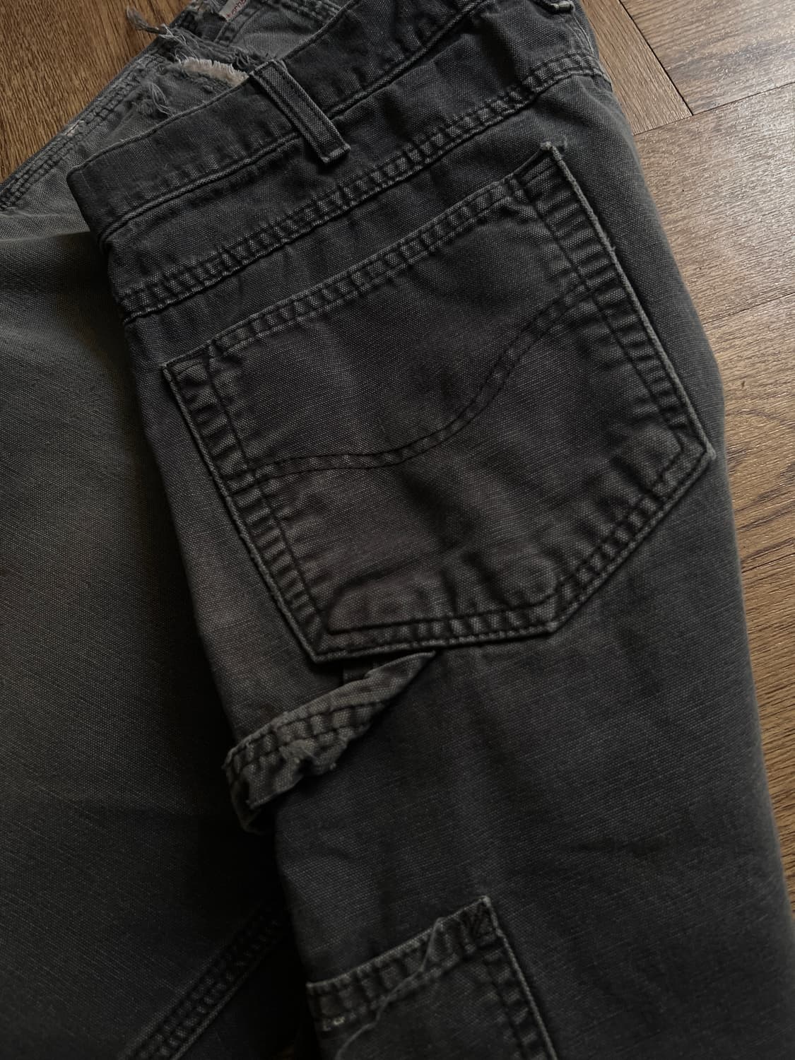 [34]칼하트 USA 하드 페이딩 블랙 싱글니 워크팬츠 상품이미지7