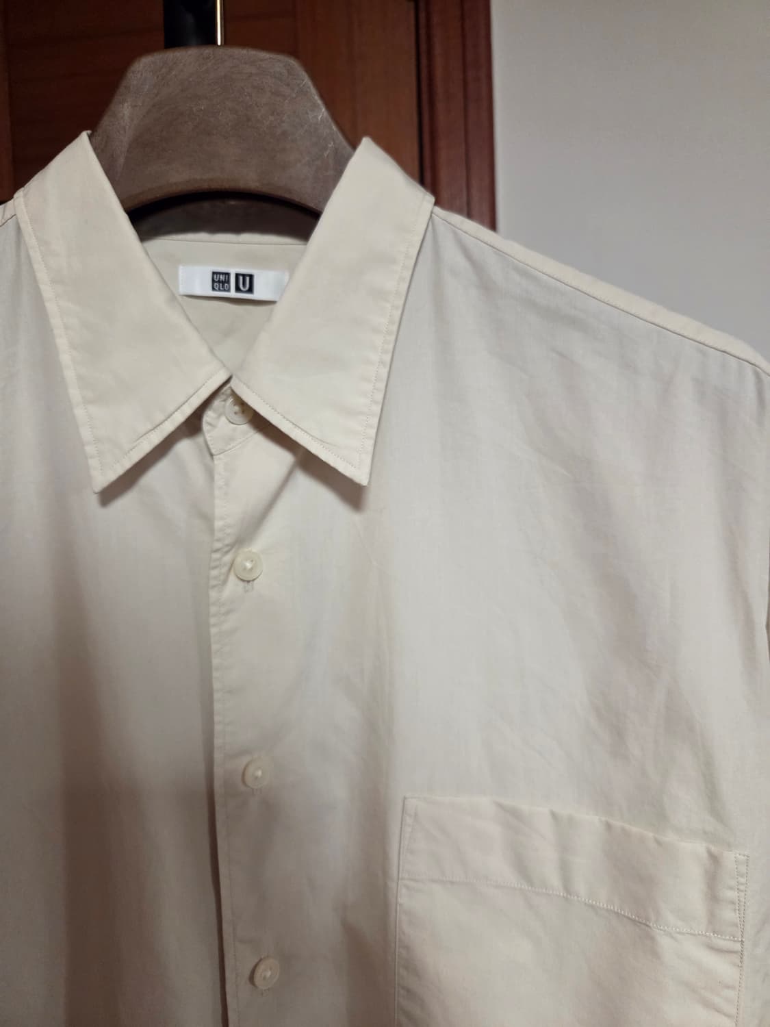 유니클로U 아이보리 오버핏셔츠 L사이즈 상품이미지3