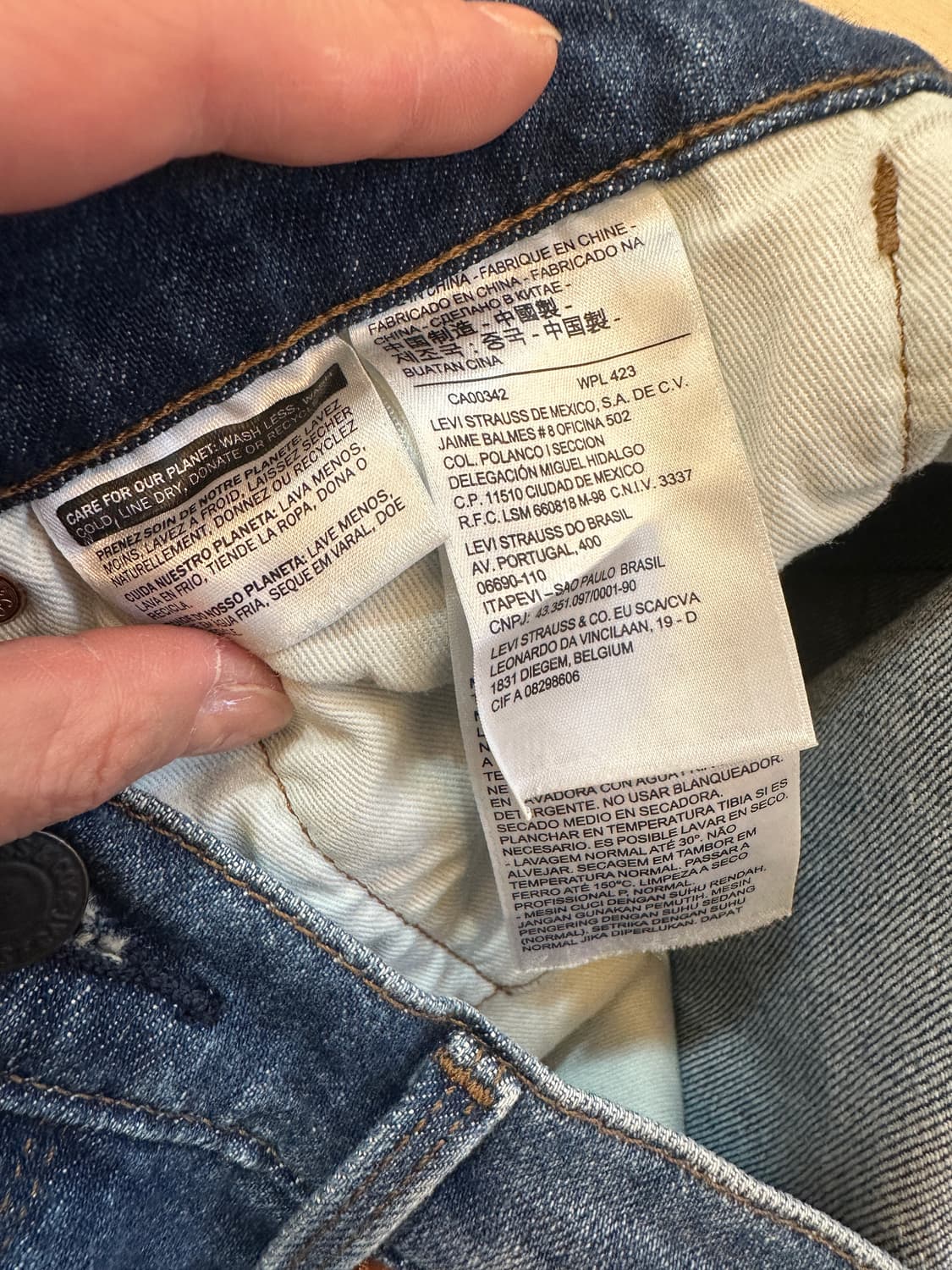 30) 리바이스 엔진 541 사선 절개 중청 스판 청바지 상품이미지7