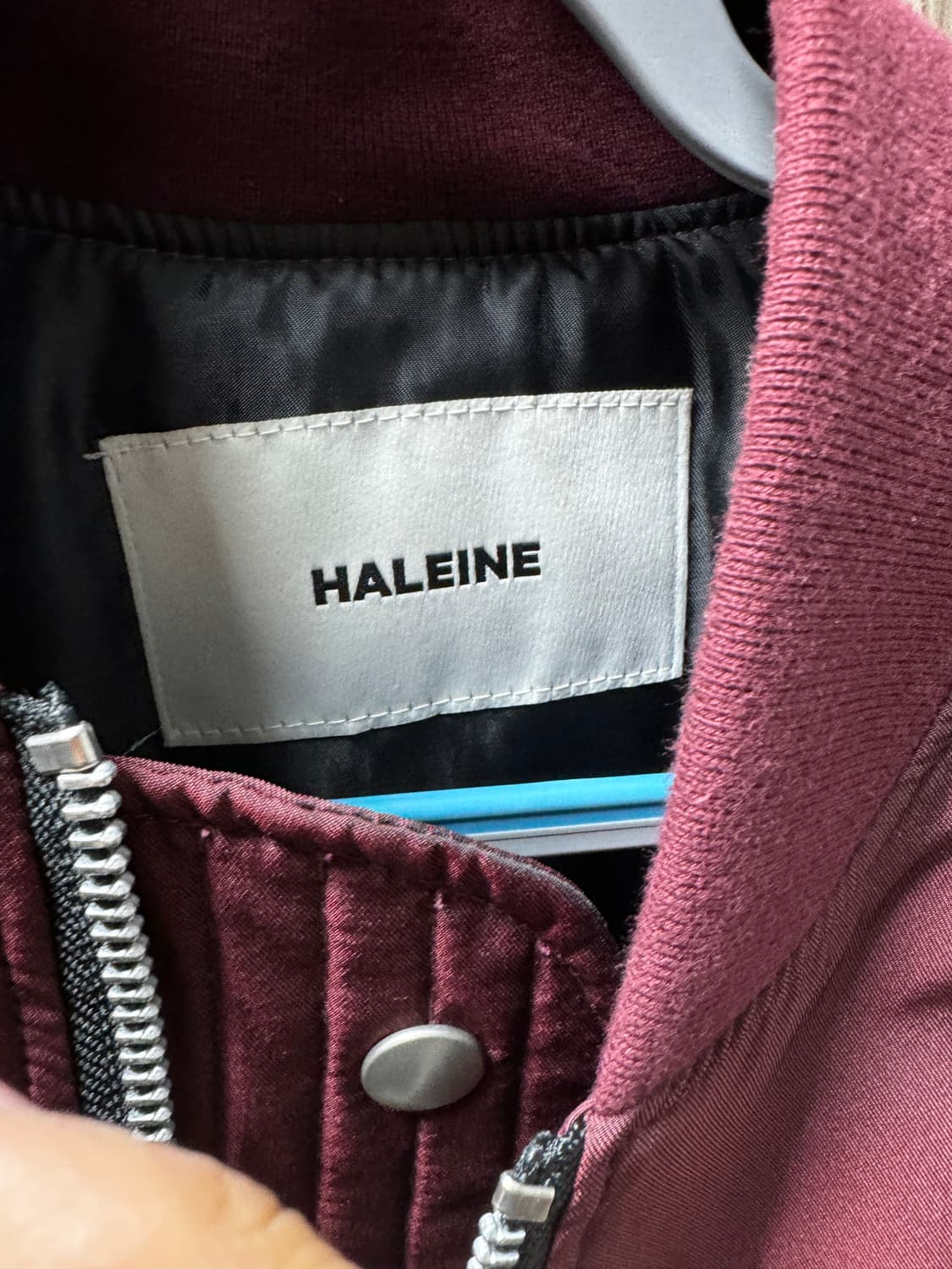 알렌느 봄버 자켓 2사이즈 버건디 상품이미지3