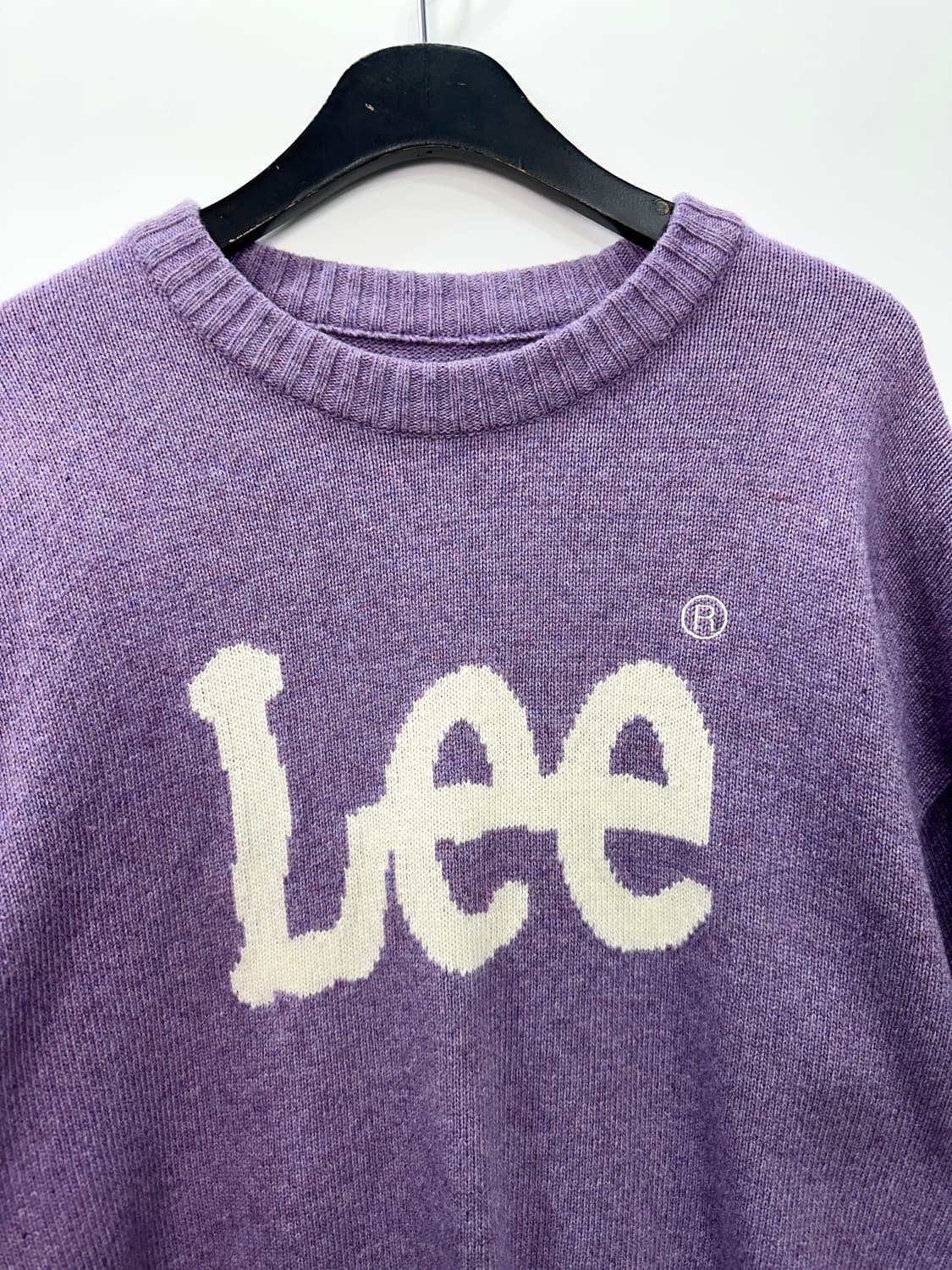 LEE 빅 트위치 로고 니트 퍼플 L 상품이미지2