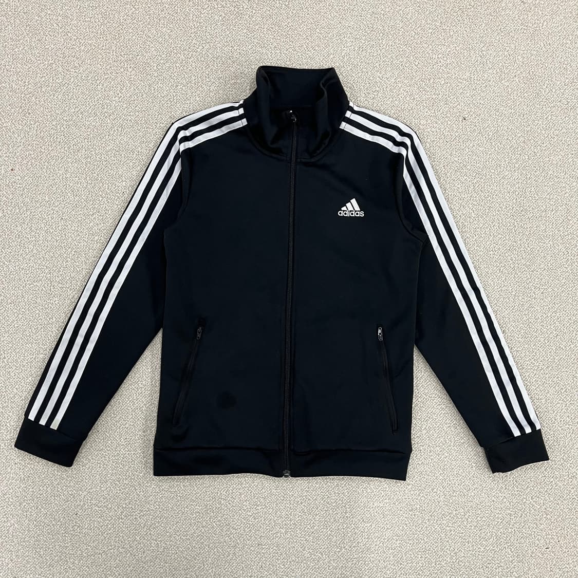 [150] 아디다스 여성 키즈 블랙 트랙탑 집업 져지 자켓 0120M1 상품이미지1
