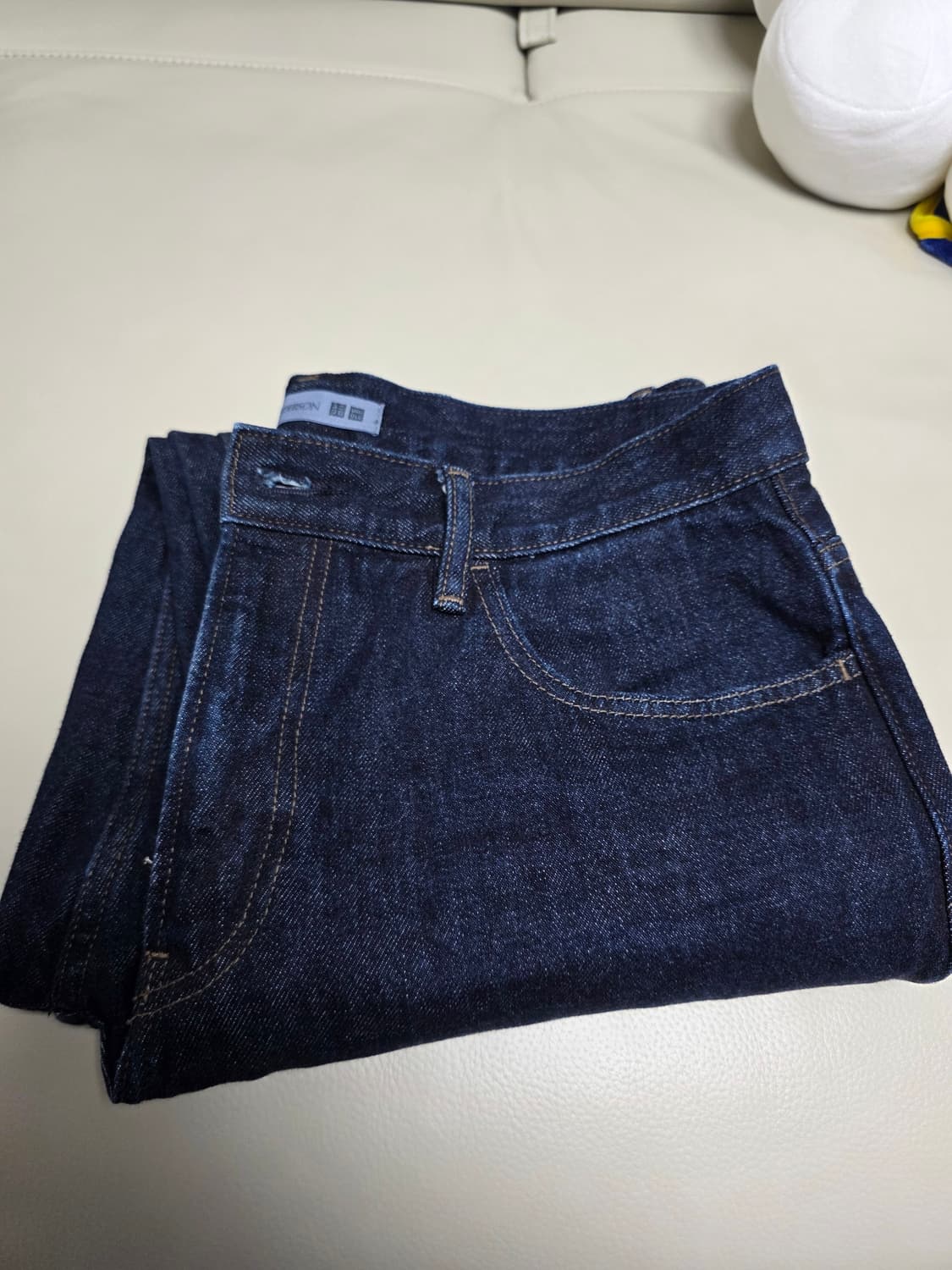 유니클로 JW 앤더슨 스트레이트진 68블루 33사이즈 상품이미지3