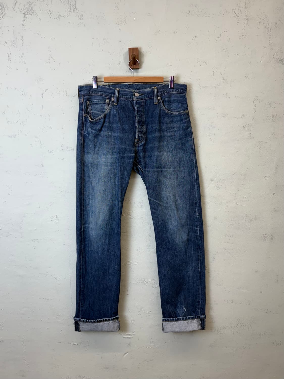 리바이스 빈티지 501 워싱 데님팬츠 상품이미지1