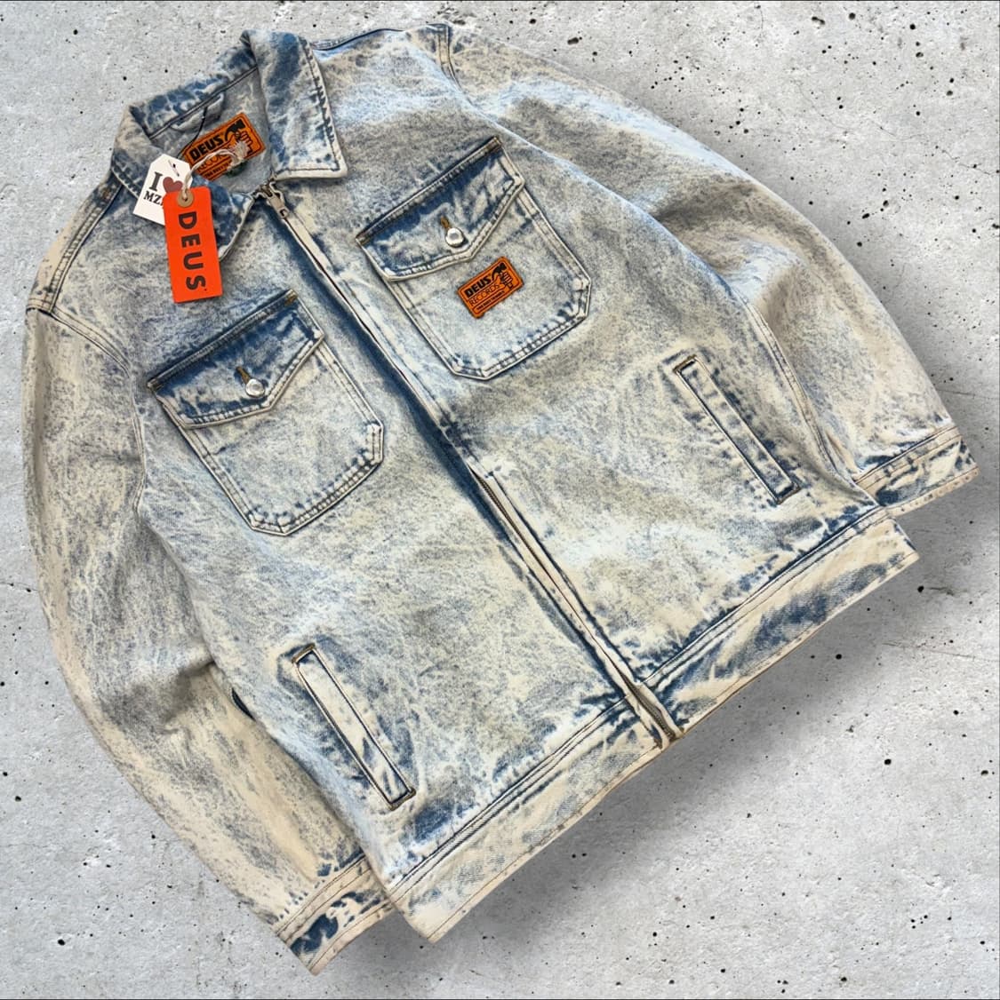 [L] 데우스 데님 워크 자켓 아이스 스톤워싱 D495 상품이미지1