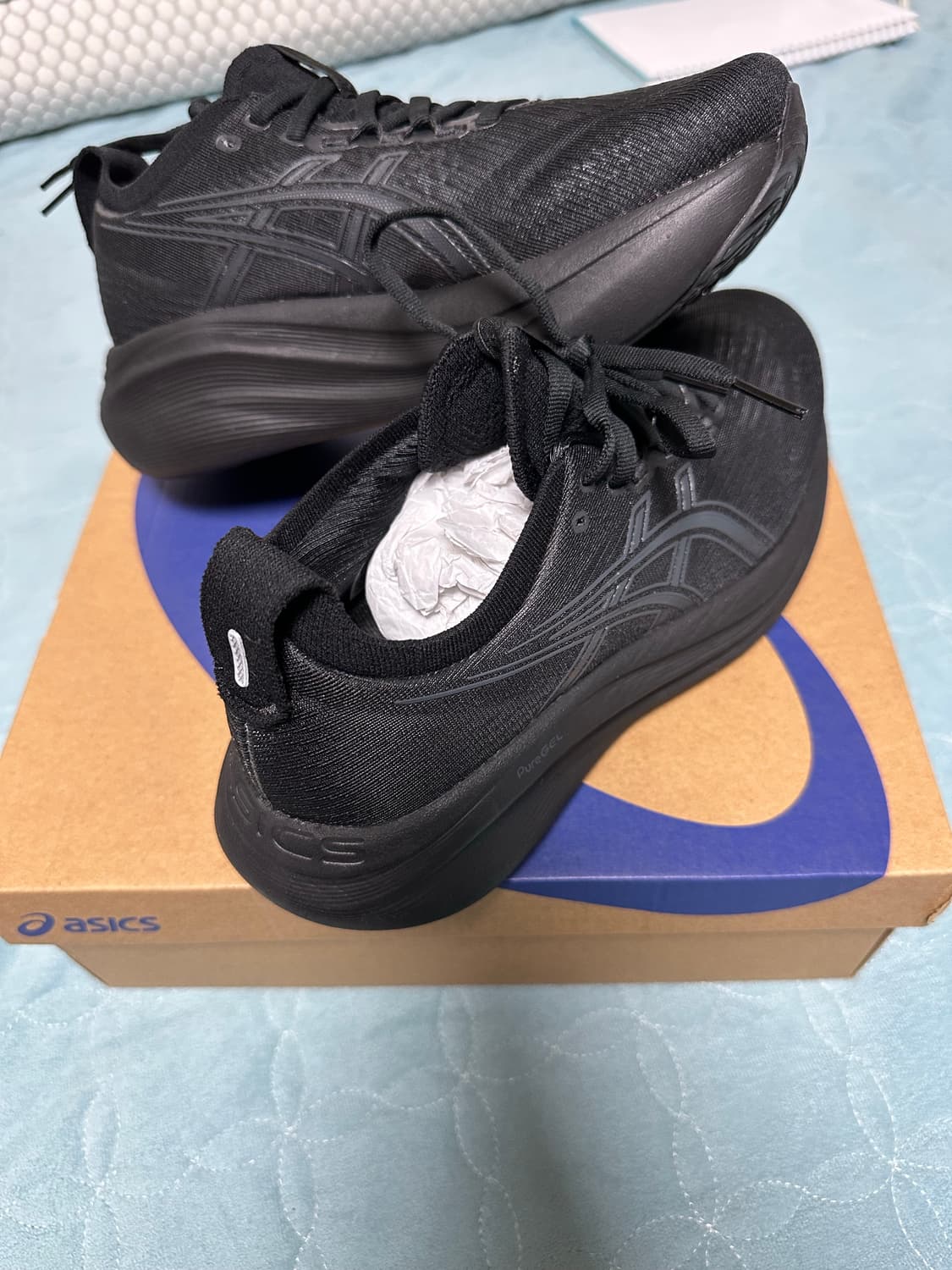 (W) 아식스 젤 님버스 27 블랙 그래파이트 그레이 - B 스탠다드 상품이미지1