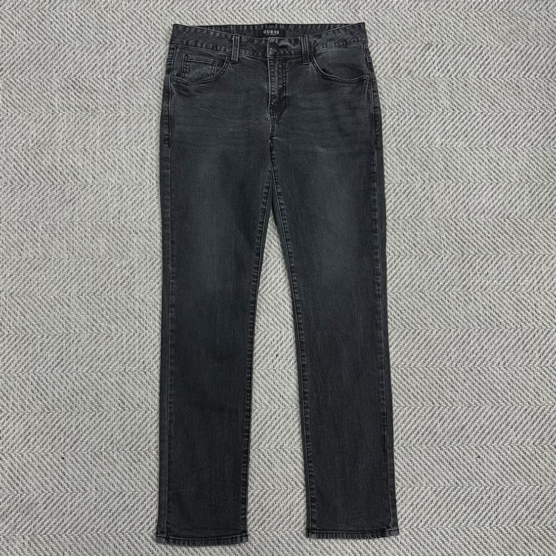 게스 흑청 슬림핏 데님 팬츠 v0898 상품이미지1