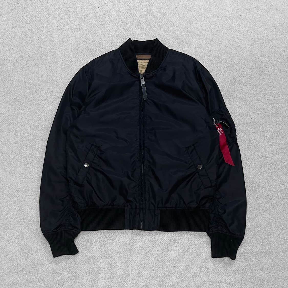 알파인더스트리 ma-1 플라이트 자켓 블랙 상품이미지1