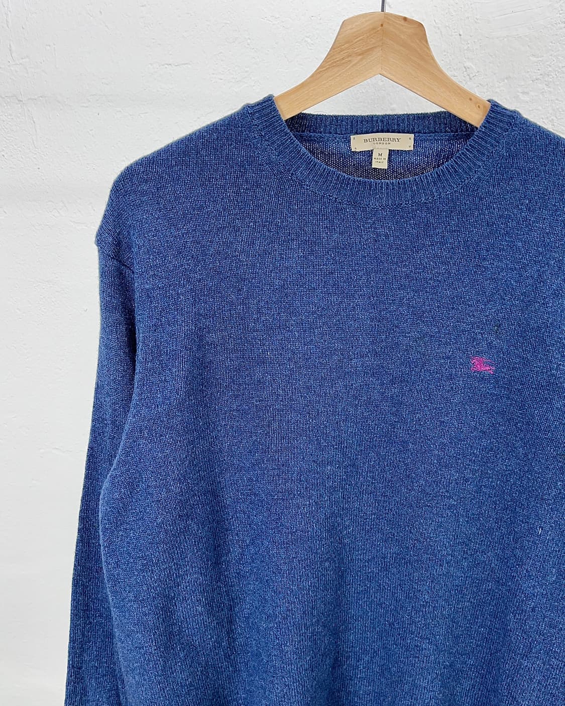 버버리 네이비 베이직 램스울 모크넥 니트 스웨터 상품이미지2