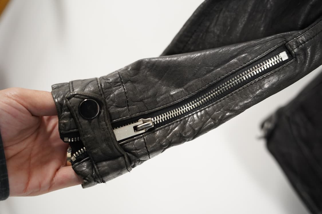 [N][95]그레이 베지터블 램스킨 워싱 레더자켓 상품이미지8