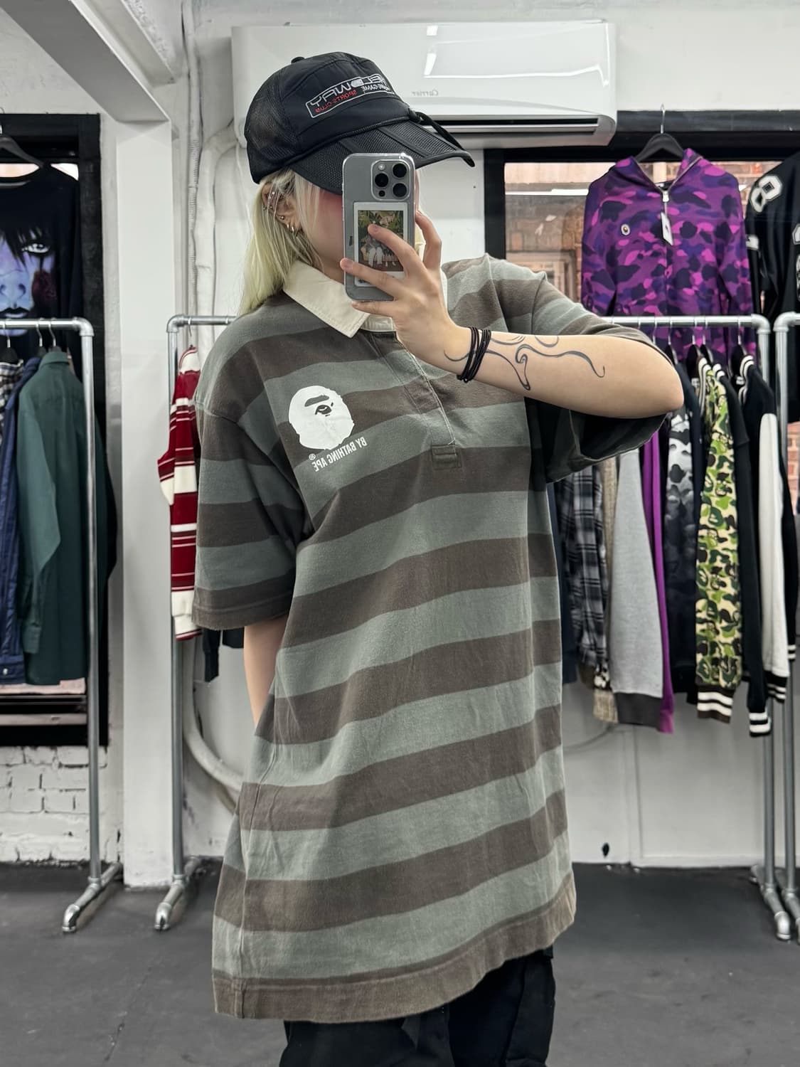 베이프 스트라이프 PK 티셔츠 상품이미지3