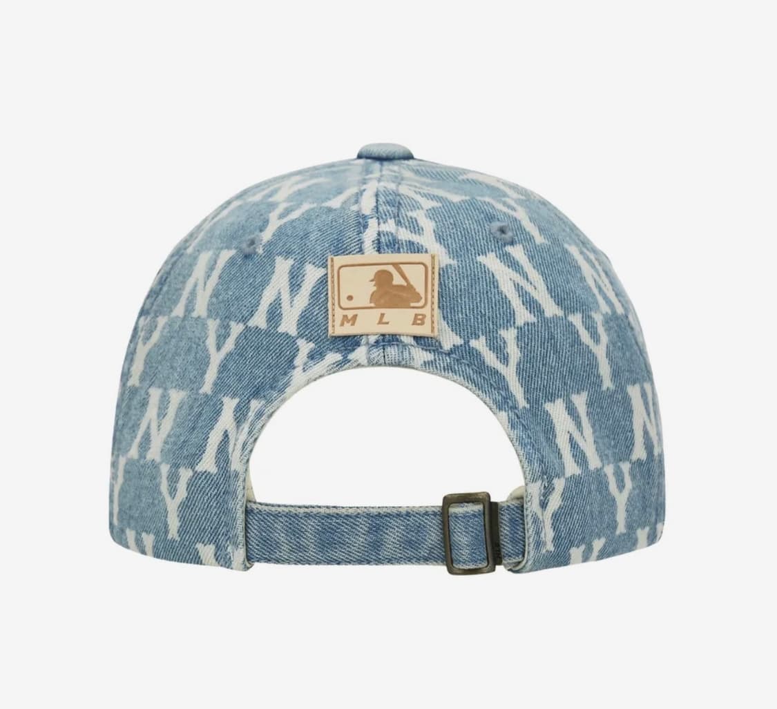 엠엘비 MLB 모노그램 데님 볼캡 NY (BLUE) 상품이미지2