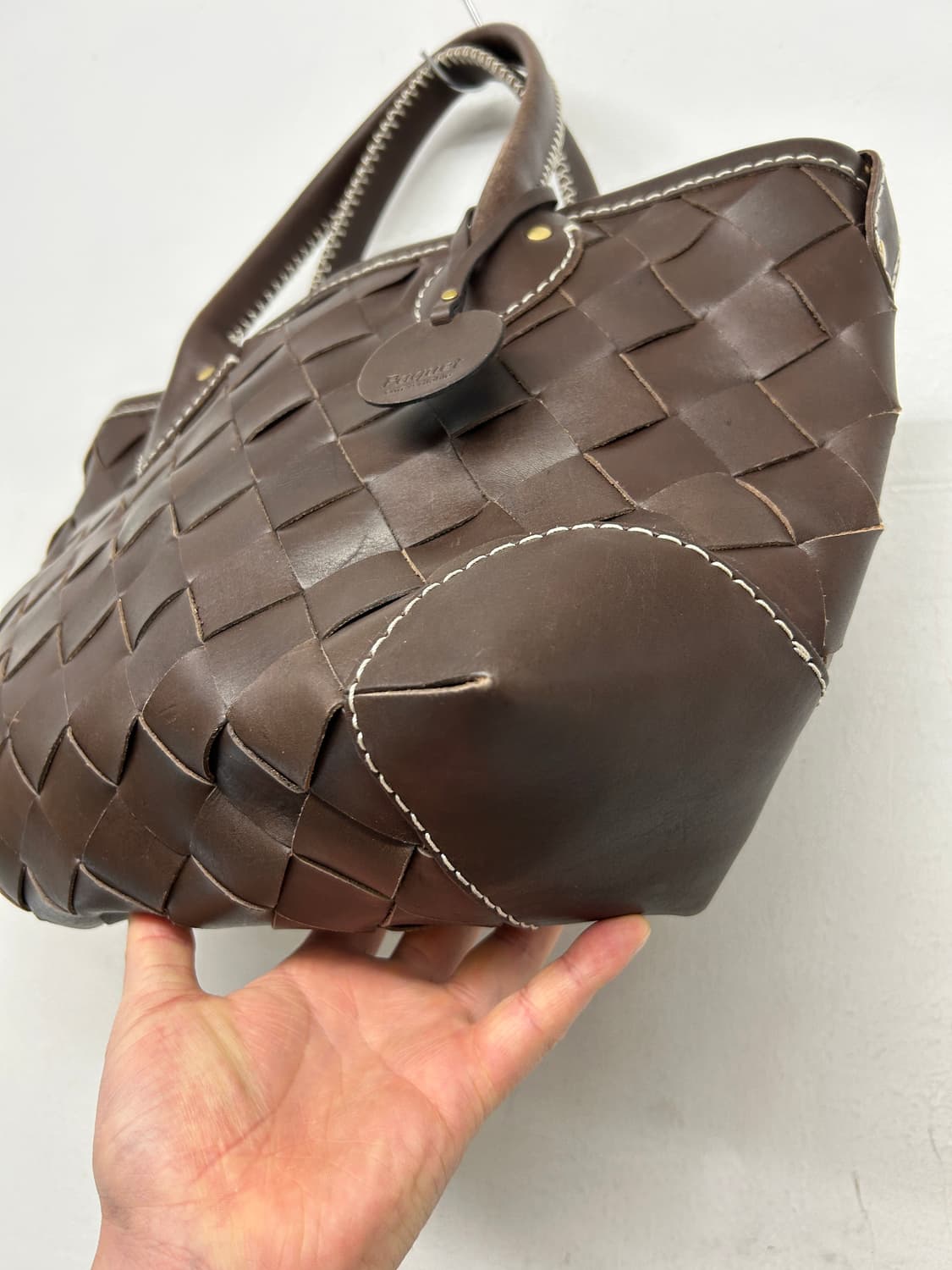 Paquet 에뜨레브 브라운 레더 토트백 상품이미지2