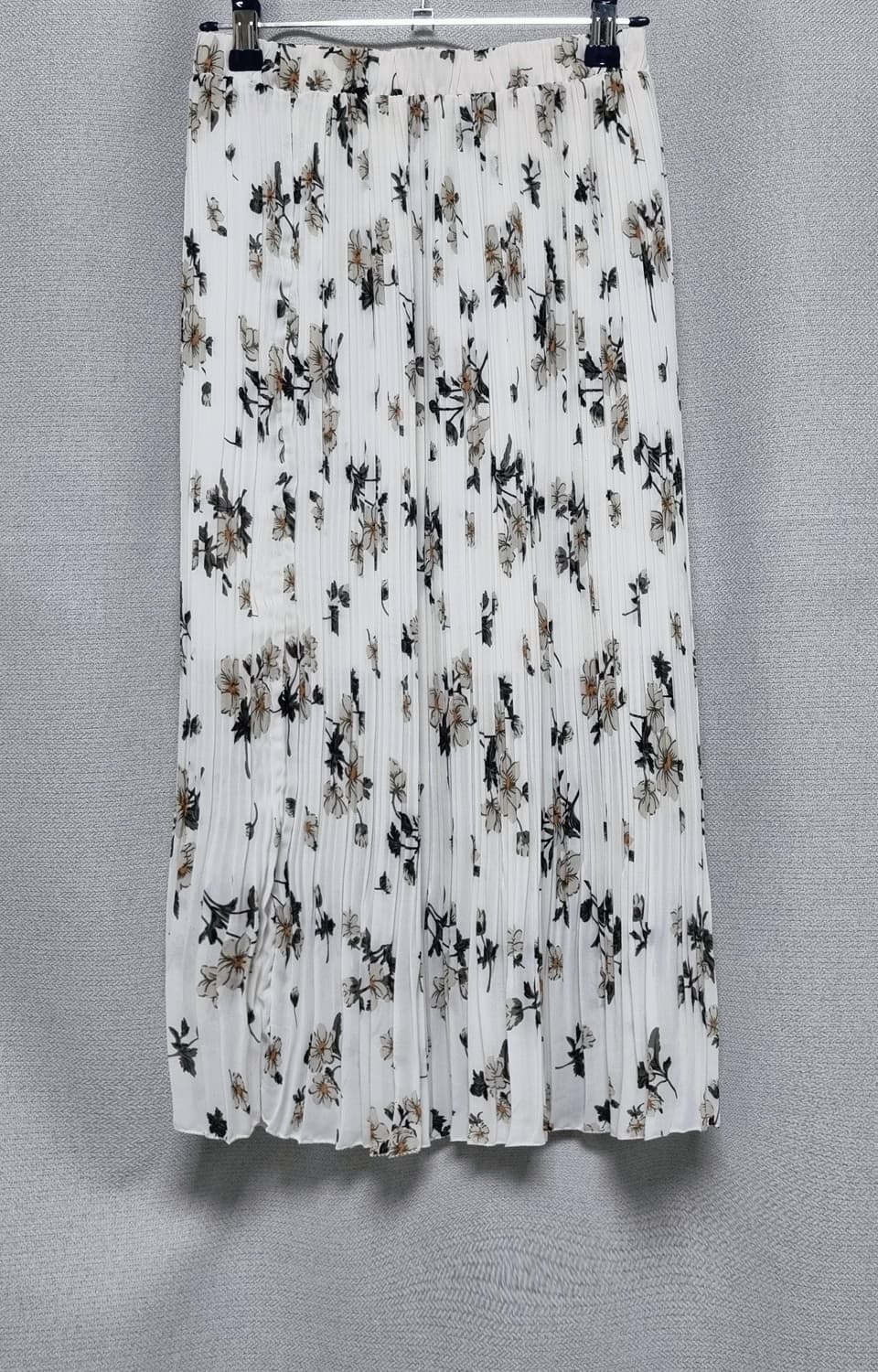 주름 플리츠 플라워 밴딩 롱 스커트 상품이미지2