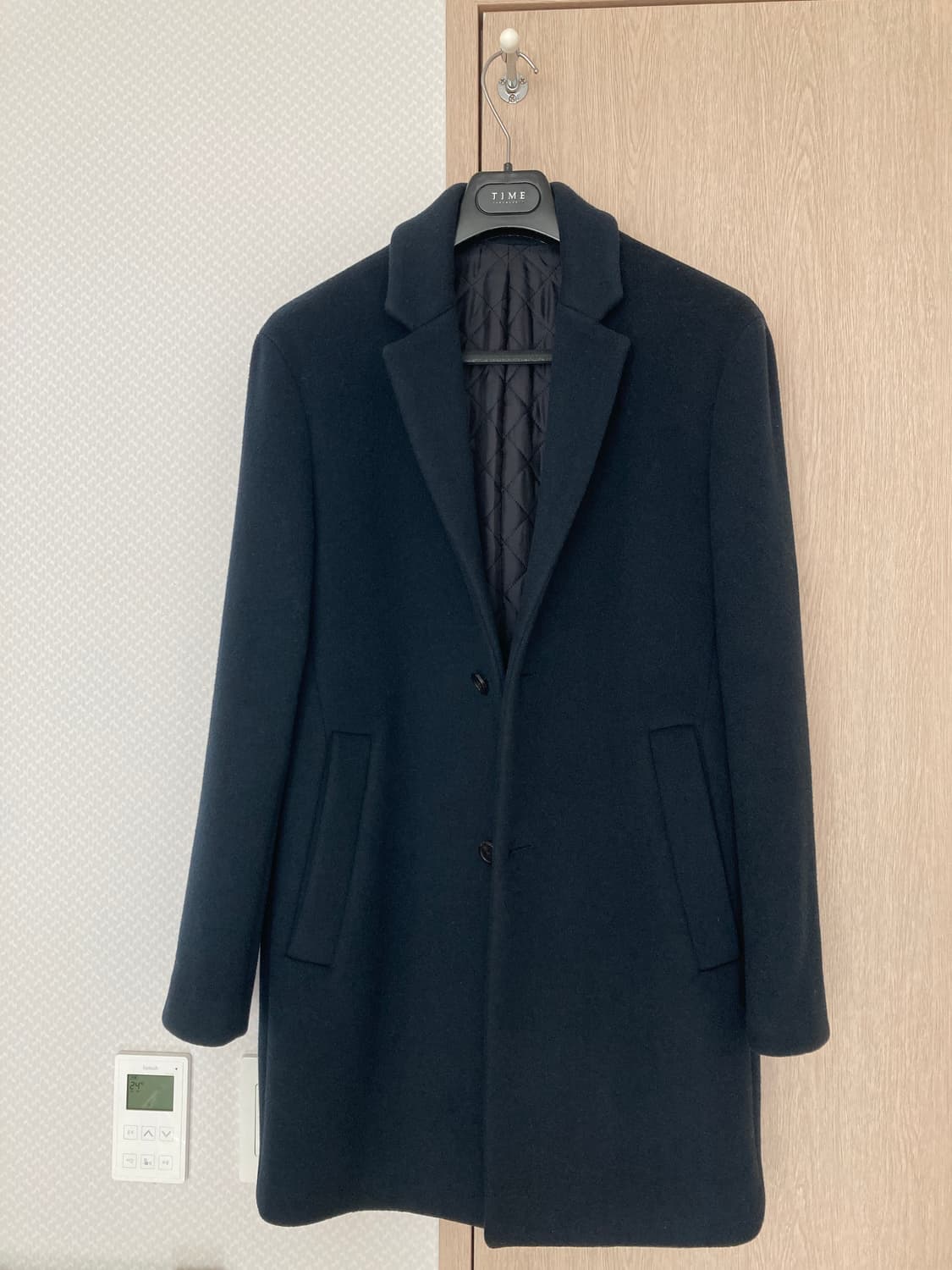 타임옴므 네이비색상 울캐시 코트 95 상품이미지1