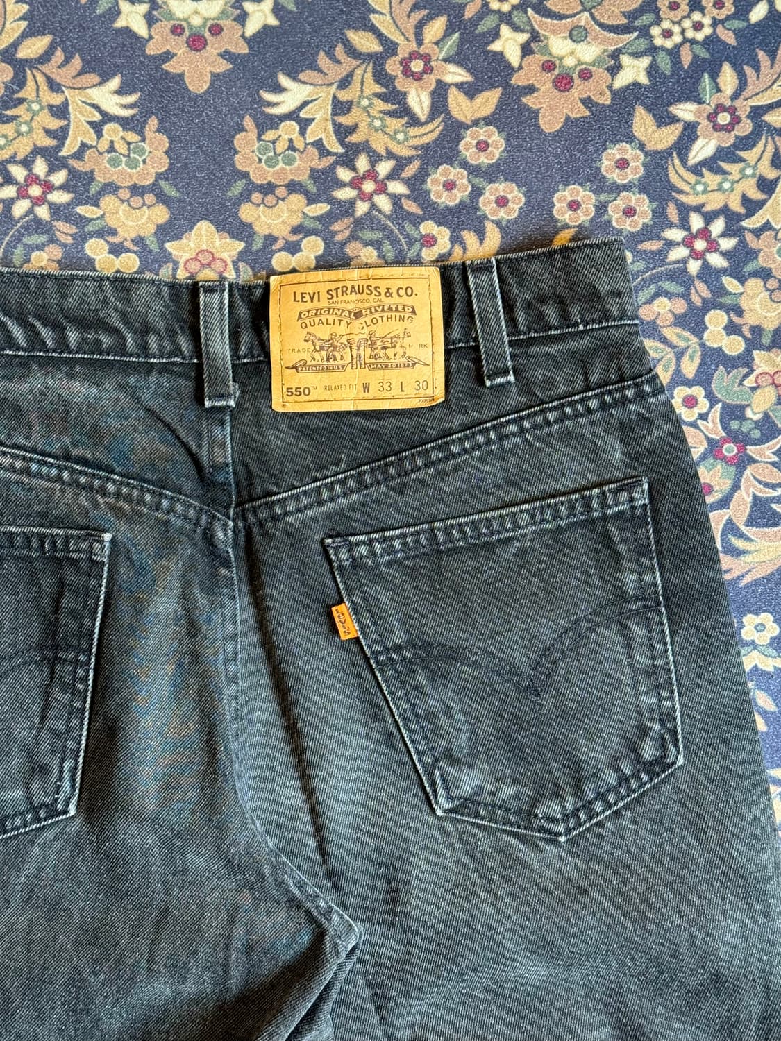 90s 푸에르토리코 리바이스 오렌지탭 505 블랙진 상품이미지8