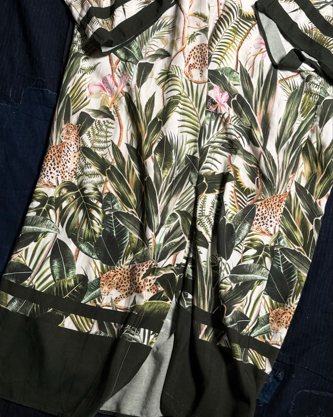 H&M 트로피컬 정글 프린트 기모노 로브 S 상품이미지3