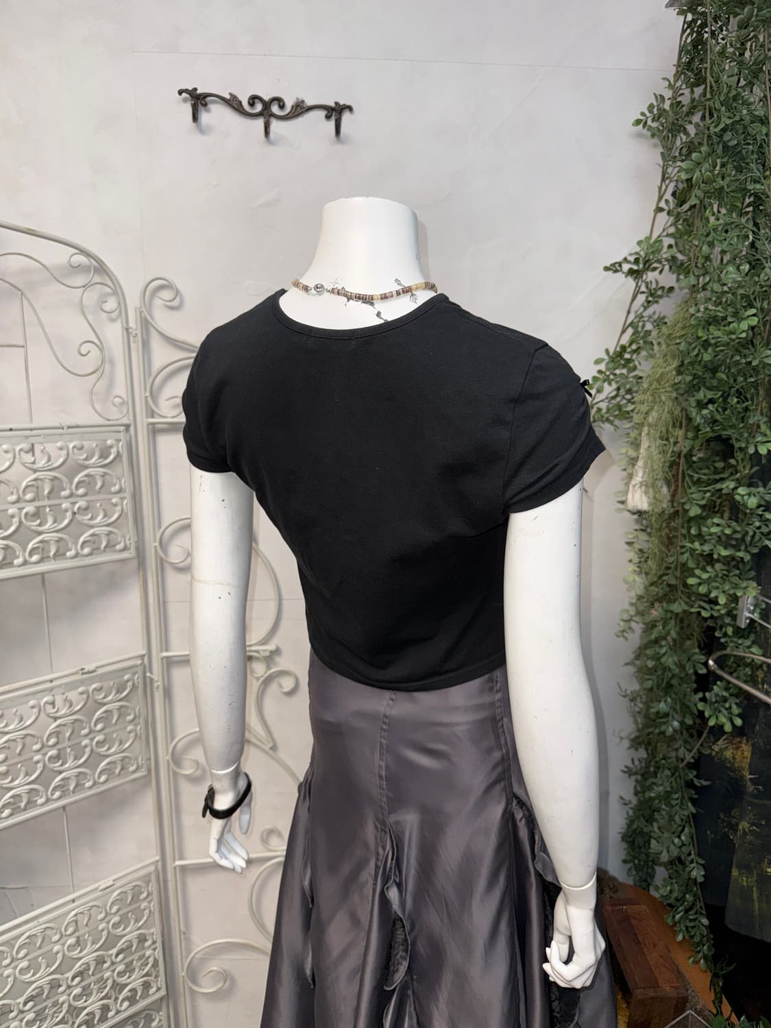 Threetimes stella tee black 상품이미지3