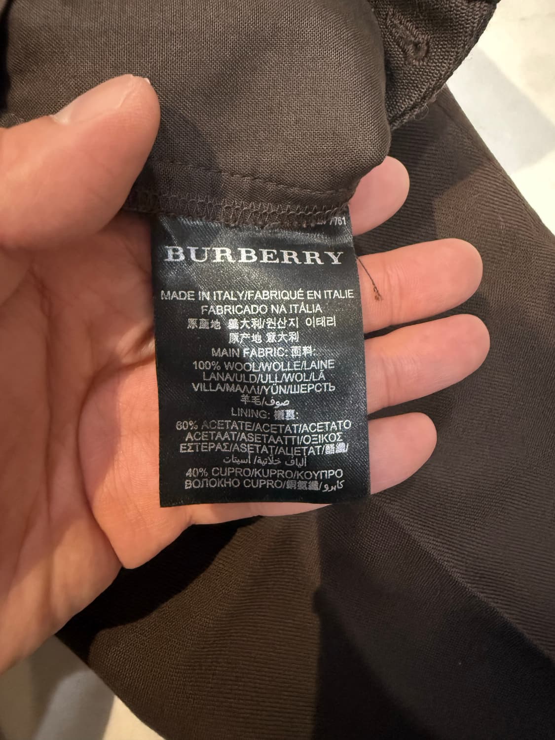 버버리 프로섬 브라운 울 팬츠 상품이미지3