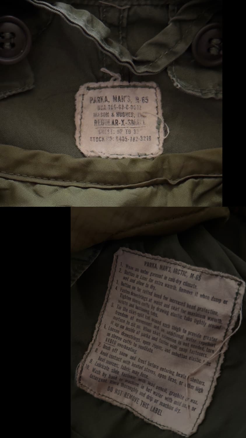 OG 1968s M-65 Fishtail 피쉬테일 1세대 개파카 상품이미지10