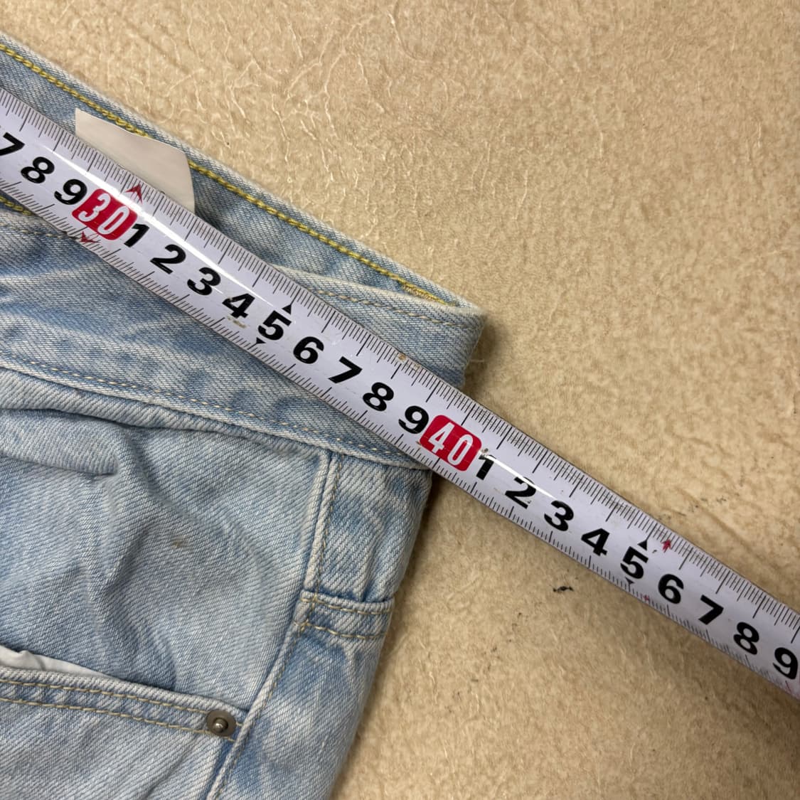 커버낫 연청 워싱 데님 팬츠 상품이미지5