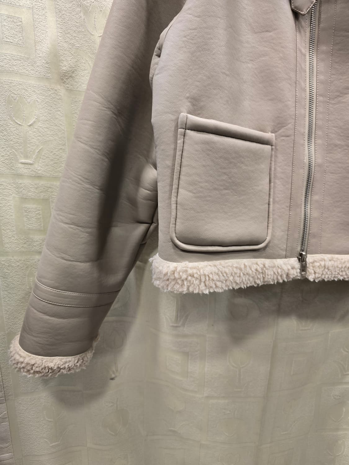 양털 가죽 크롭자켓 66~77 상품이미지4