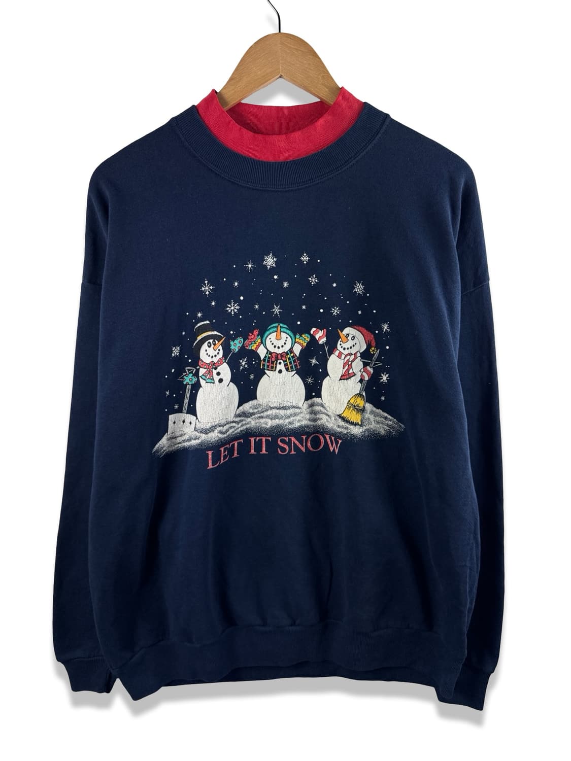 90S 미국제조 LET IT SNOW 프린팅 스웻셔츠2328 상품이미지1