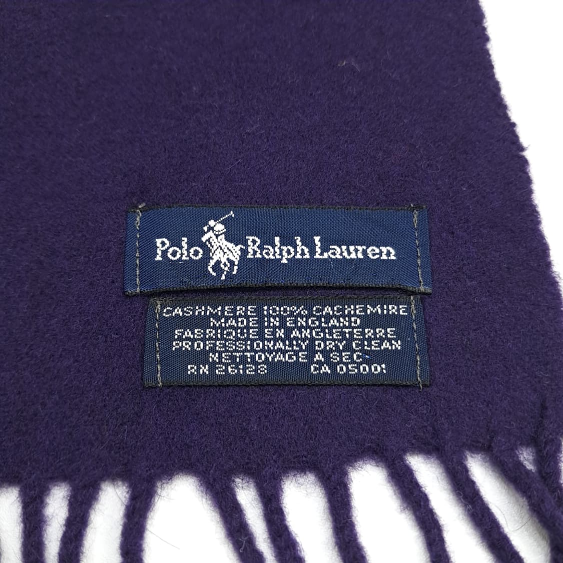 MX161 폴로 랄프로렌 퍼플 캐시미어 목도리 머플러 상품이미지2