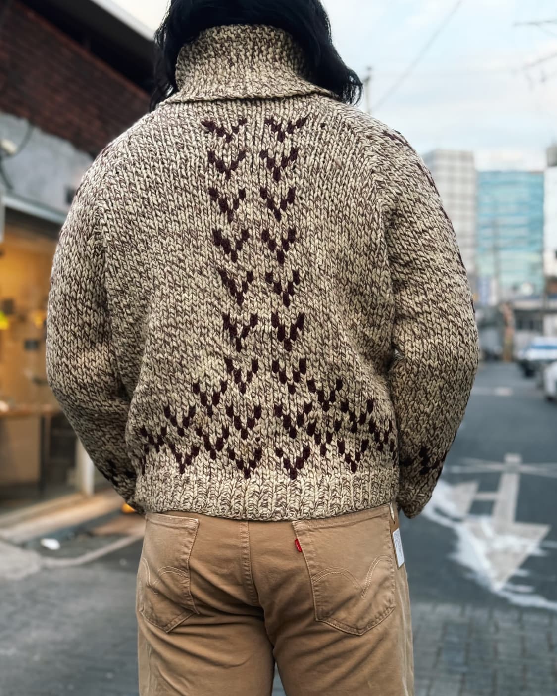 (60‘s 라이트닝 지퍼) 빈티지 코위찬 스웨터 105 상품이미지9