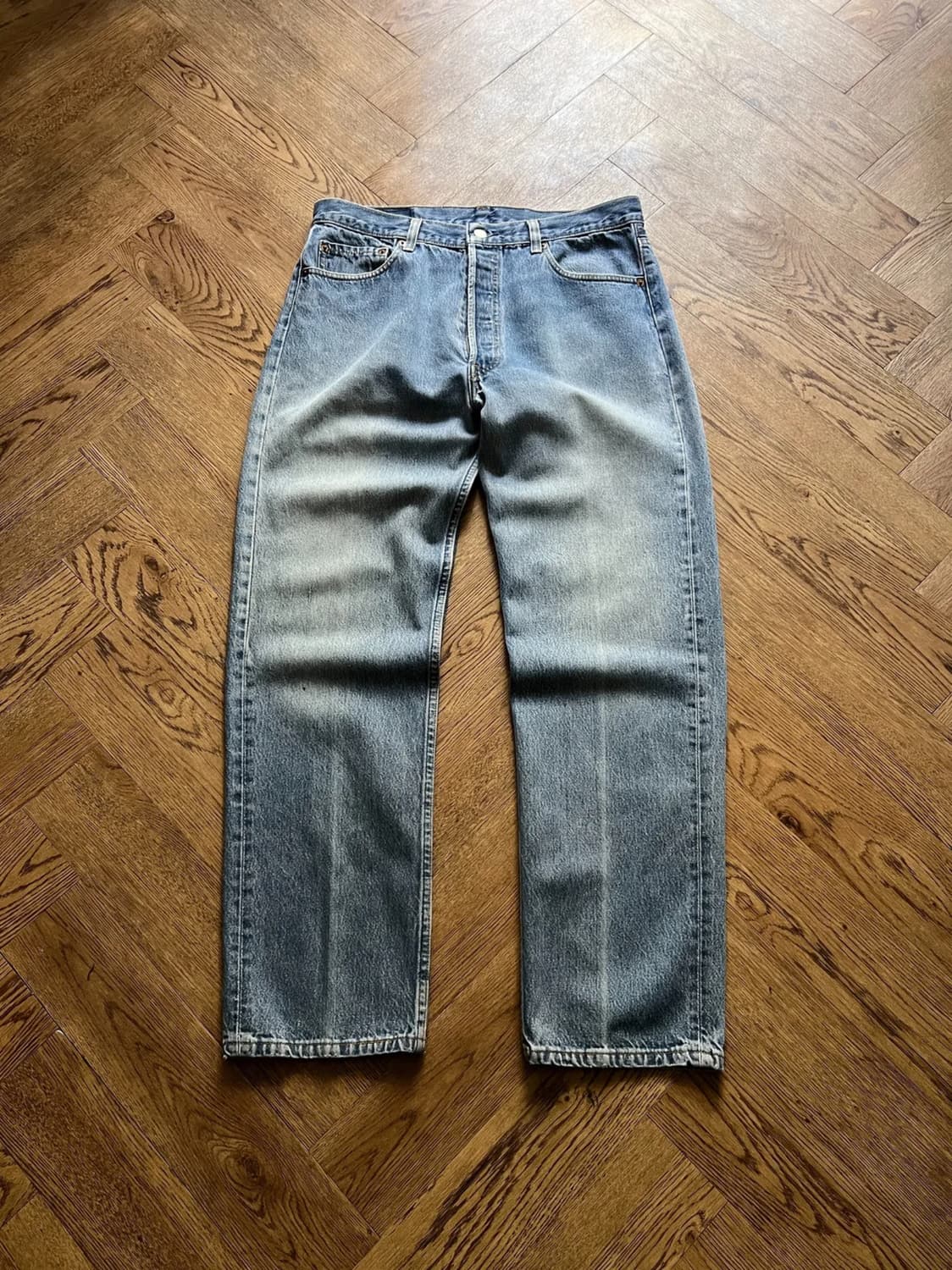 [36]90's 리바이스 501 USA Made 데님팬츠 S27 상품이미지1