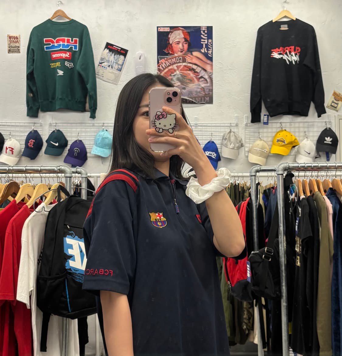 올드스쿨 FC 바르셀로나 카라 반팔티 M 상품이미지2