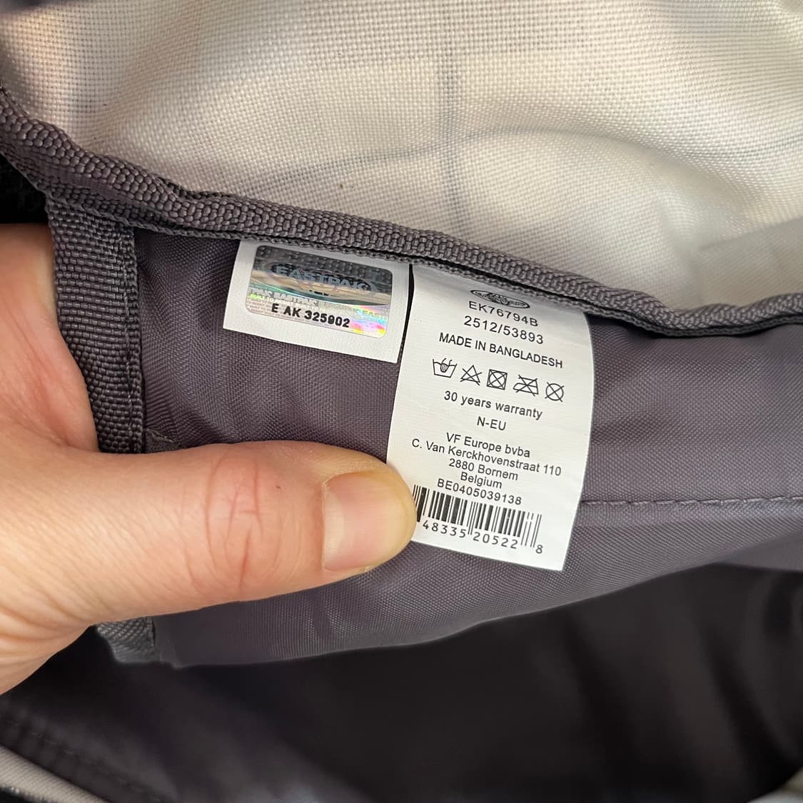 이스트백 체크 백팩 가방 상품이미지5