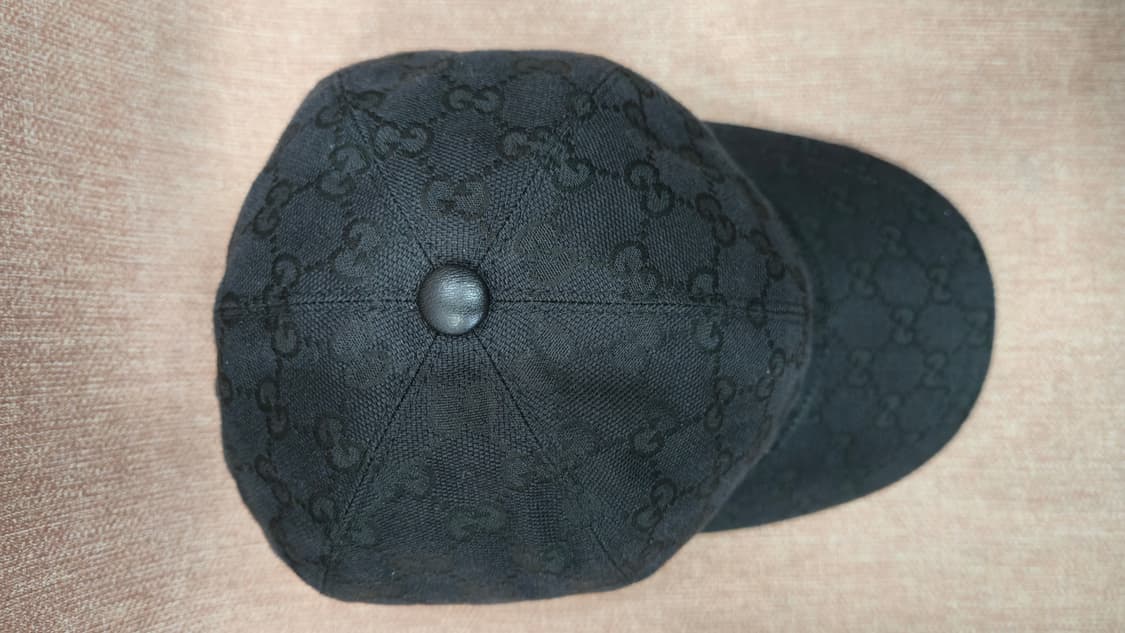 구찌 정품 -스몰 웹 블랙 오리지널 GG 캔버스 베이스 볼 캡 상품이미지2