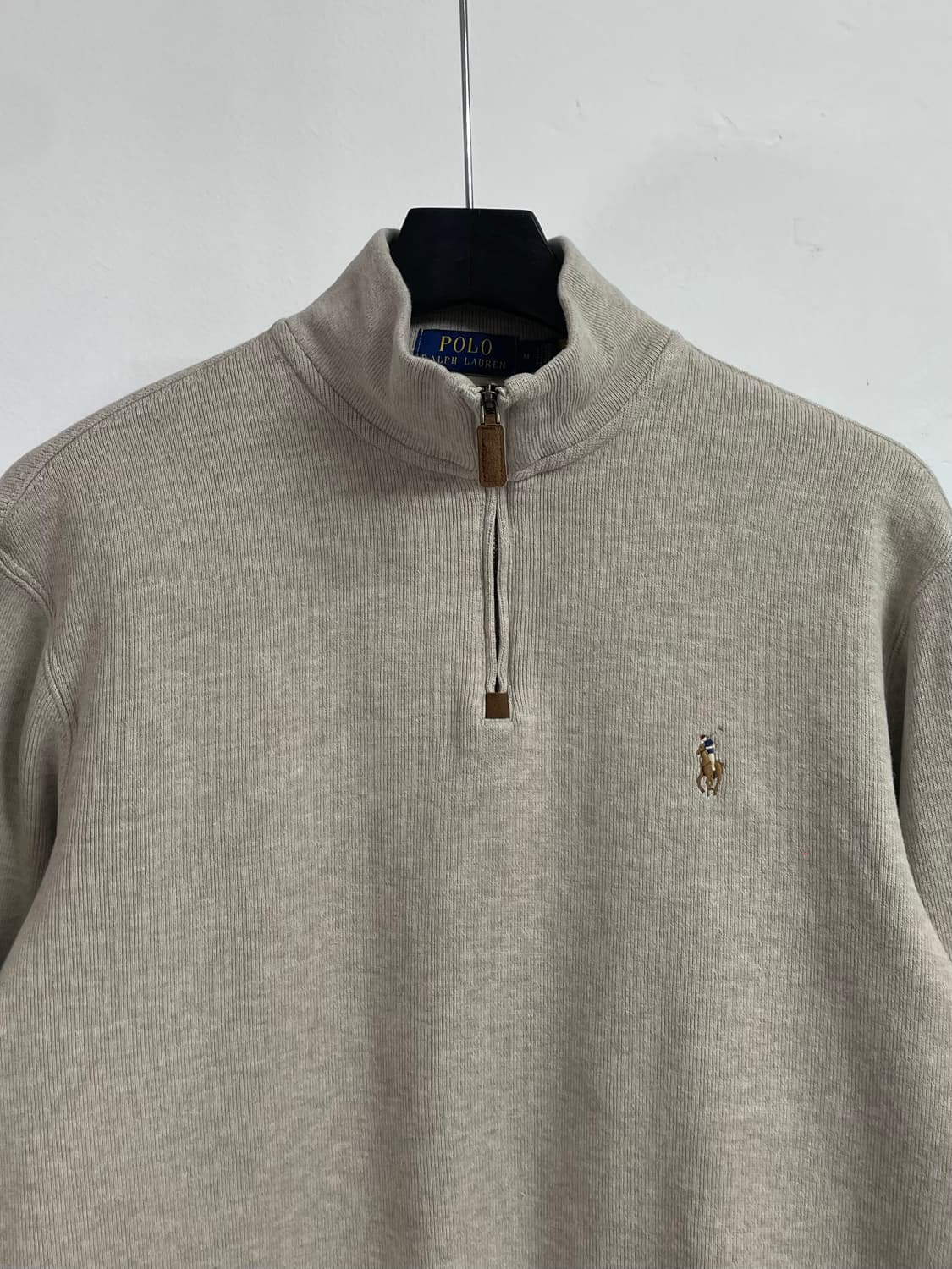 폴로 랄프로렌 오트밀 반집업 맨투맨 (on.365) 상품이미지2