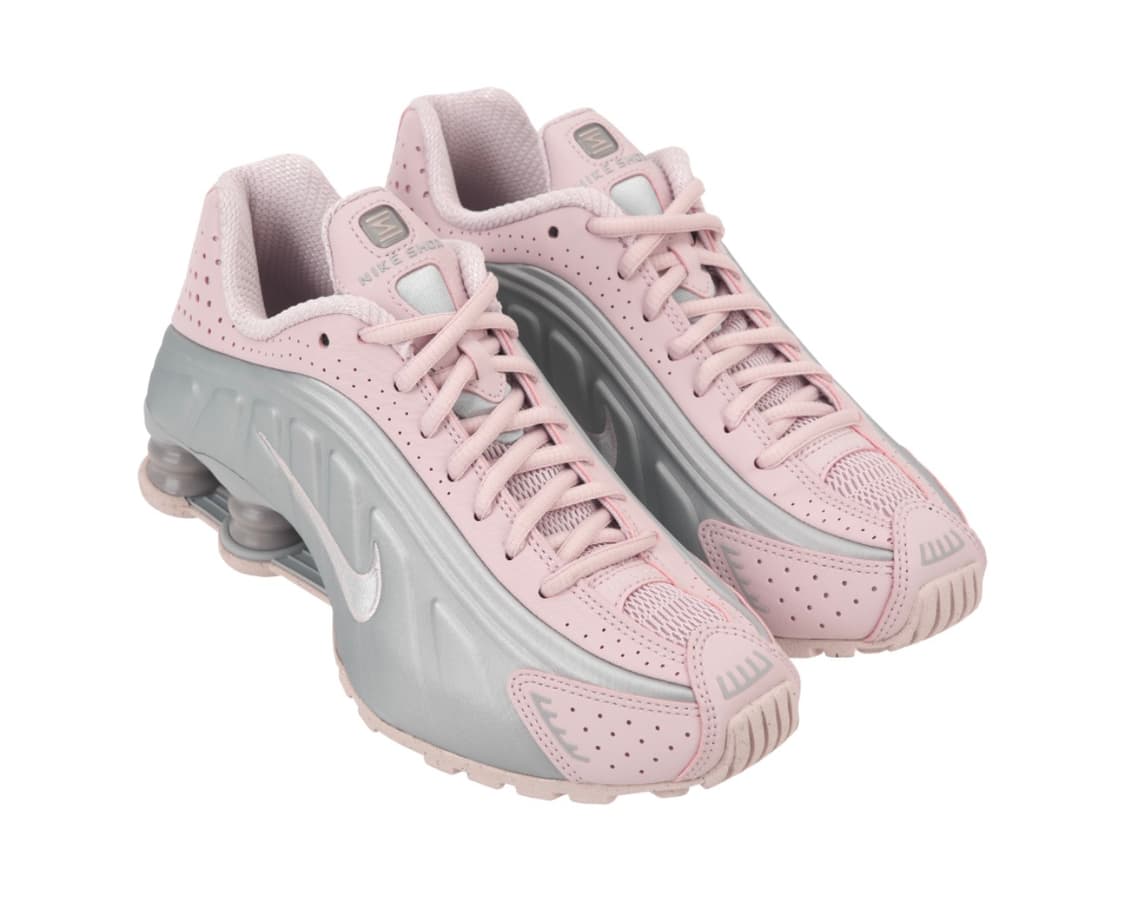[290] (W) 나이키 샥스 R4 베얼리 로즈 메탈릭 플래티넘 핑크 상품이미지1